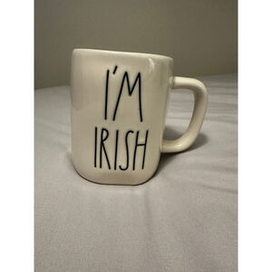 Rae Dunn “I'm Irish" White and Green Mug, One Size